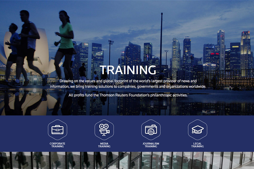 Thomson Reuters Training webpage